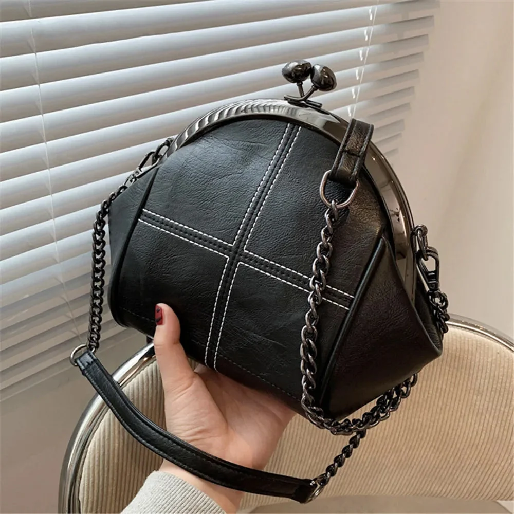 Black Premium Womens PU Leather Shoulder Bag