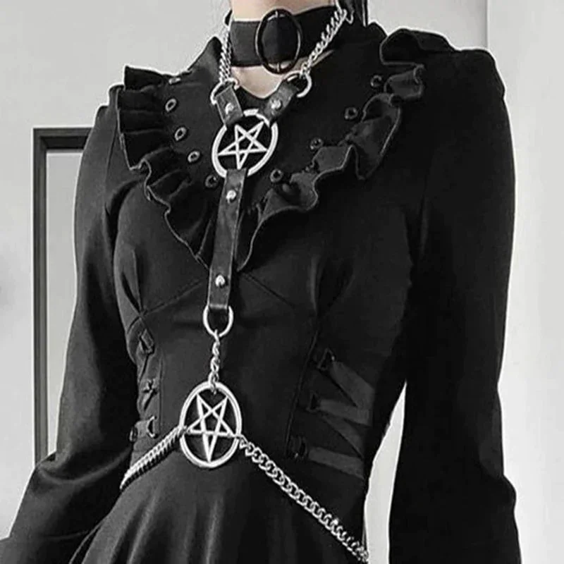 Adjustable Black Gothic Leather Accessory Premium PU Blend