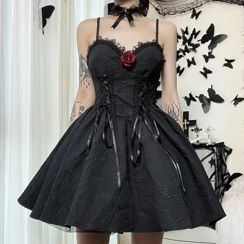 Chic Black Gothic Party Dress