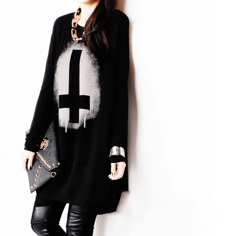 Black Premium Cotton Loose Top for Women