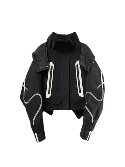 Black Premium Cotton Womens Jacket