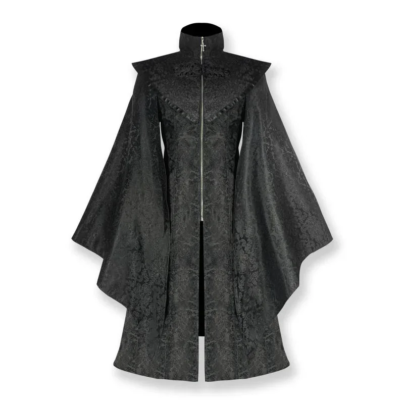 Black Gothic Style Womens Jacket - Premium Cotton & Polyester Blend