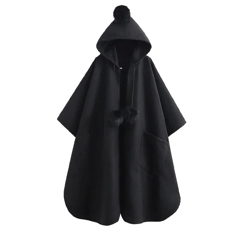 Black Gothic Style Womens Coat