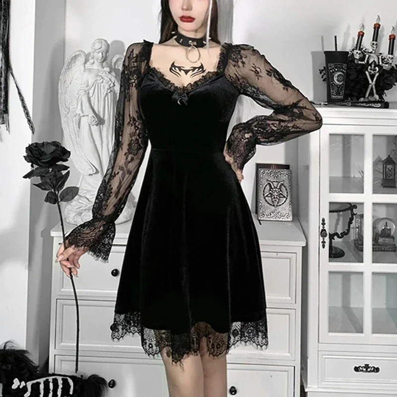 Black Velvet Dress for Women - Elegant Limited Edition Design