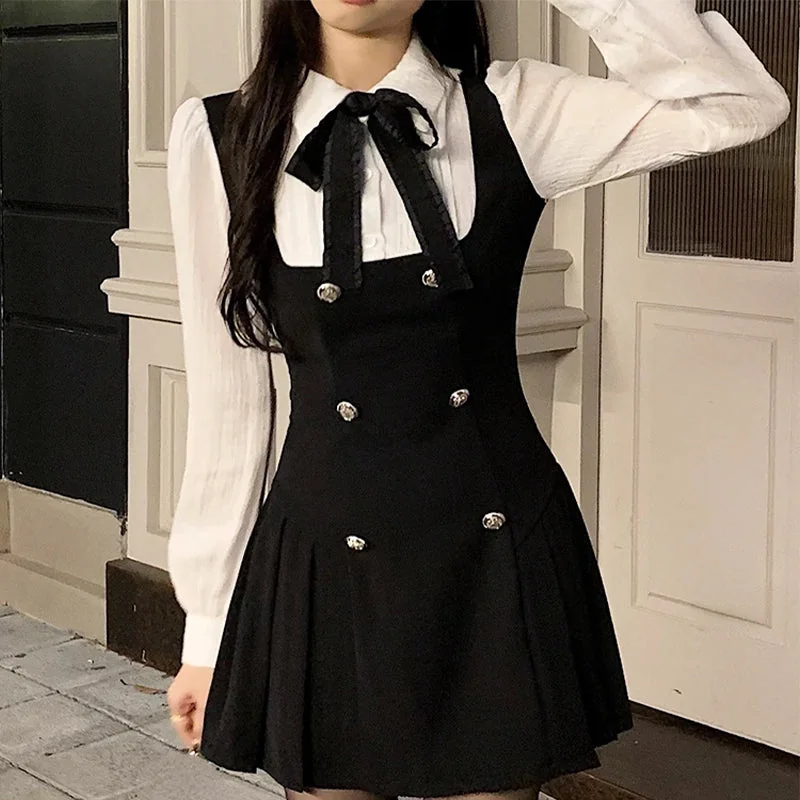 Premium Black Cotton Blend Womens Dress