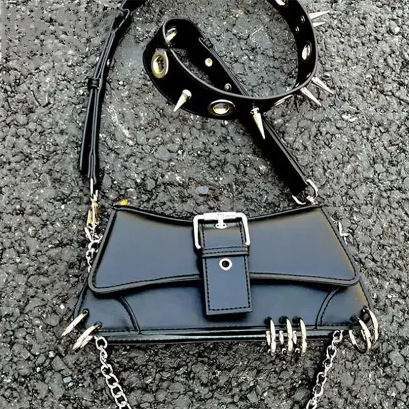 Black Gothic Style Womens Handbag