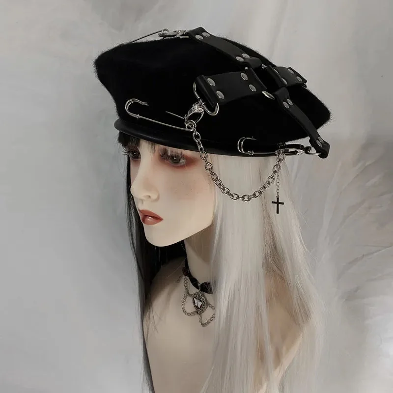 Black Gothic Style Hat for Women