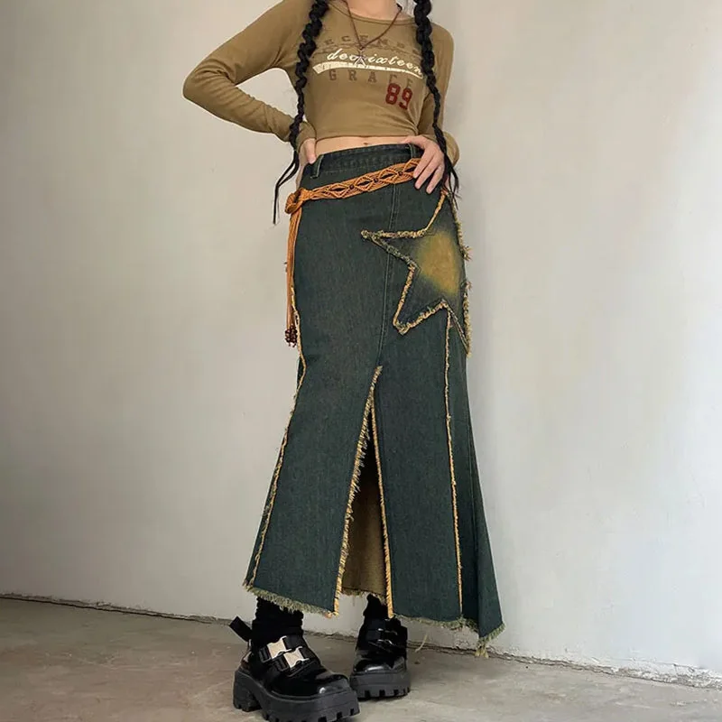 Blue Denim Womens Skirt | Premium Cotton Polyester Blend