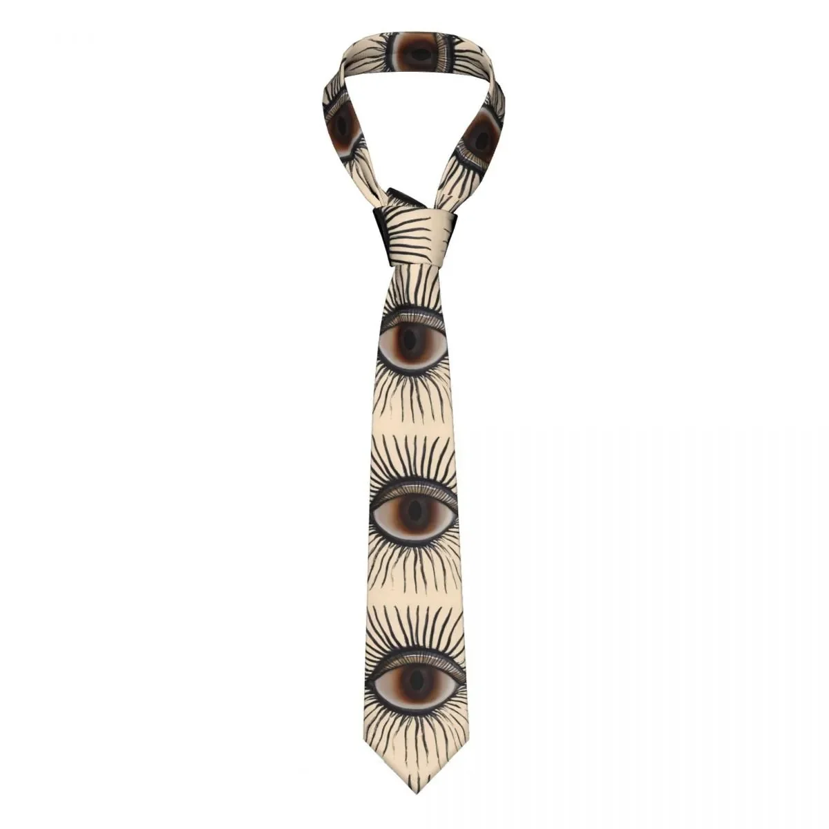 Classic White Cotton Polyester Blend Mens Tie 145cm