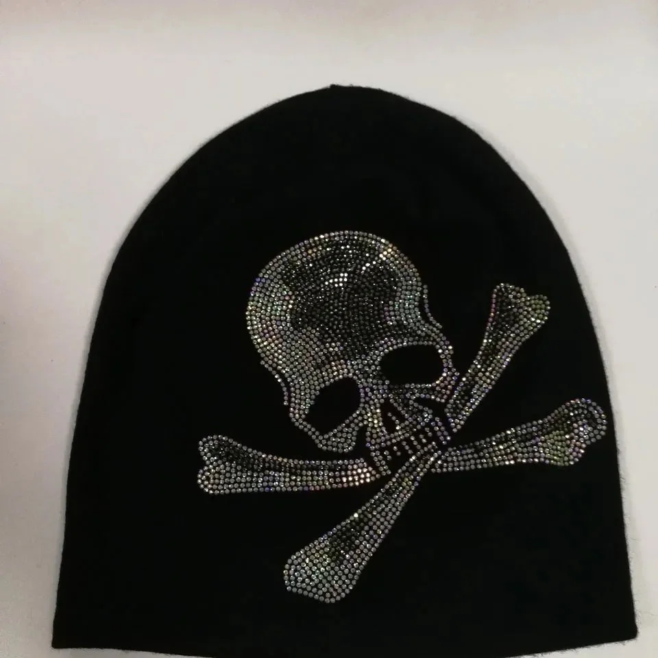 Chic Black Skull Hat for Women