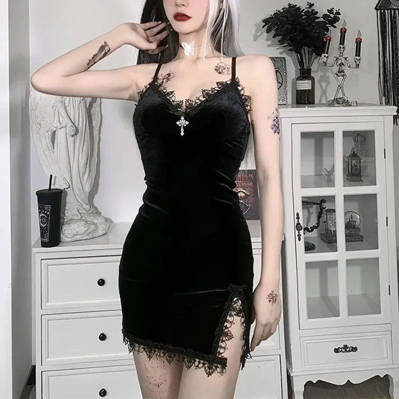 Premium Black Cotton Polyester Womens Dress