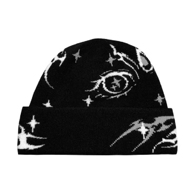 Limited Edition Black Gothic Beanie Premium Wool & Polyester Blend