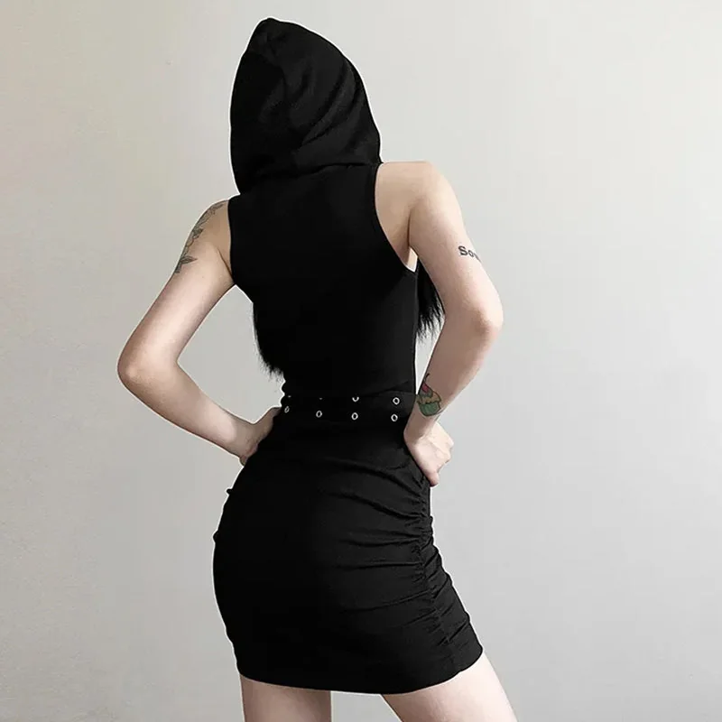 Black Gothic Womens Dress with Premium Cotton Polyester Blend