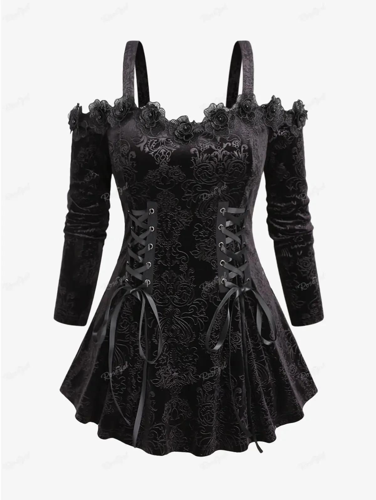 Black Gothic Style Womens Dress