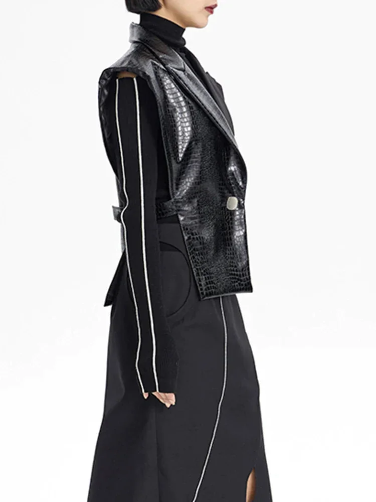 Limited Edition Faux Leather Womens Vest