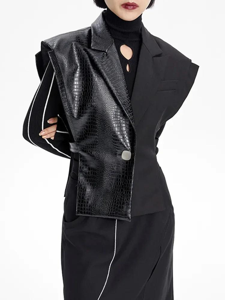 Limited Edition Faux Leather Womens Vest