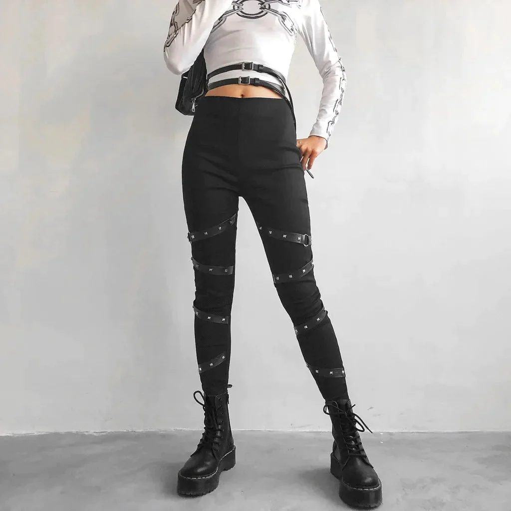 Black Premium Cotton Skinny Pants for Women