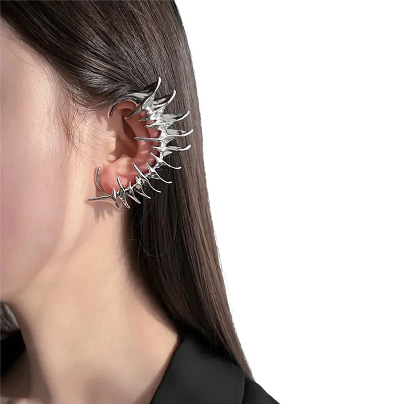 Silver Ear Clip for Women - Premium Copper Alloy
