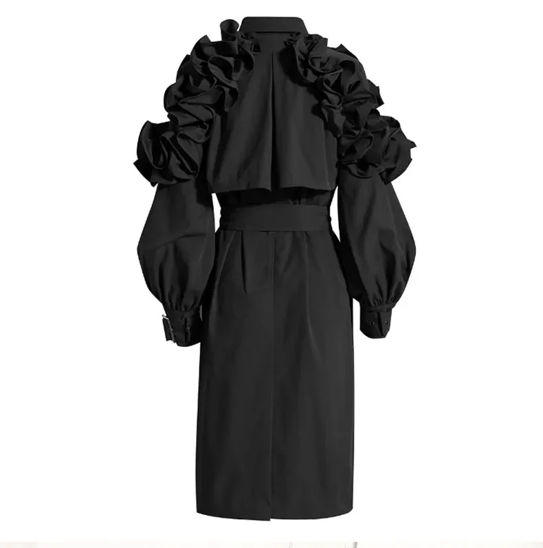 Elegant Black Trench Coat for Women