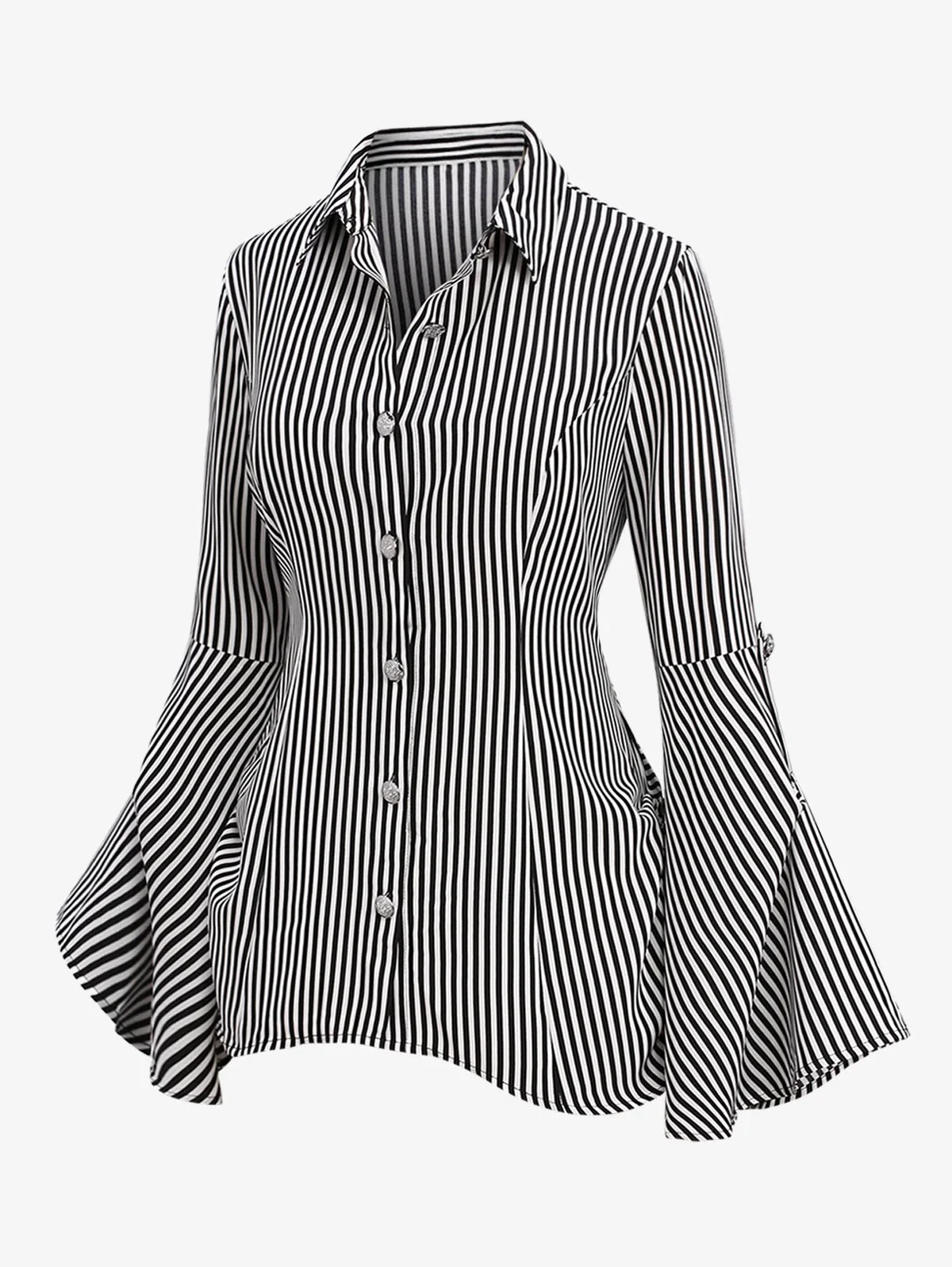 Black Premium Cotton Polyester Blend Womens Blouse