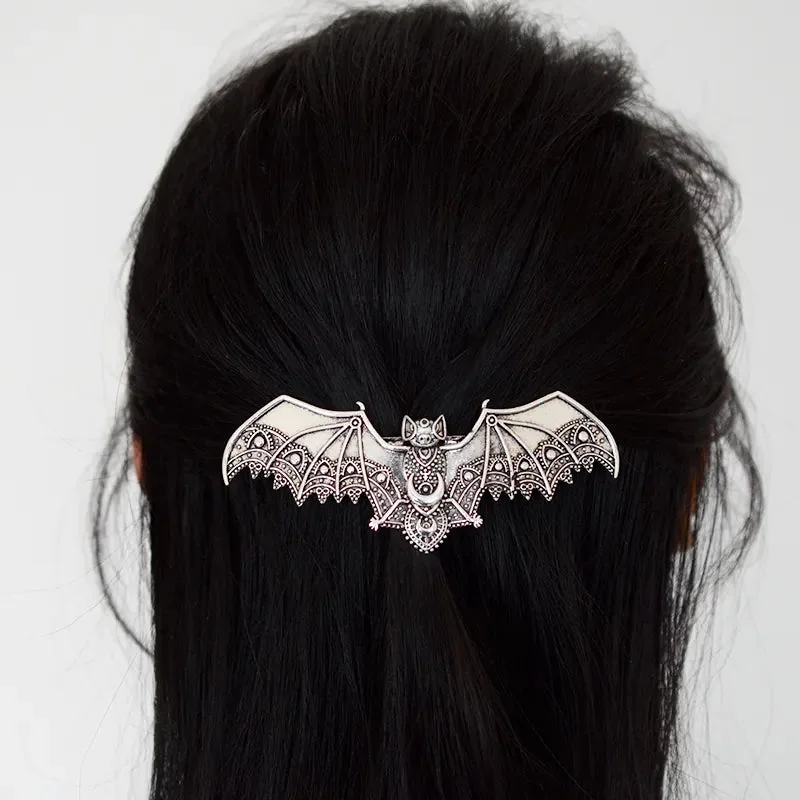 Gothic Vampire Bat Hair Clip - Premium Zinc Alloy
