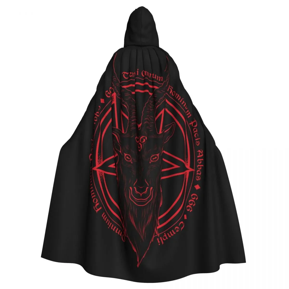 Gothic Black Cotton Polyester Unisex Cape
