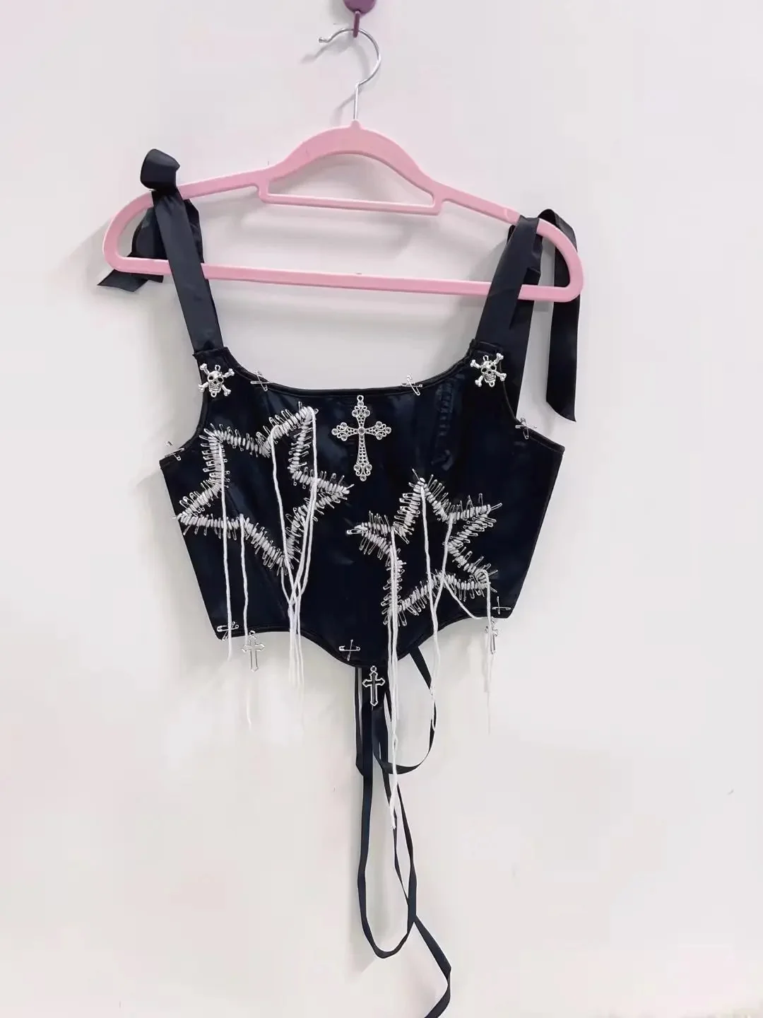 Adorable Gothic Cotton Polyester Blend Womens Top