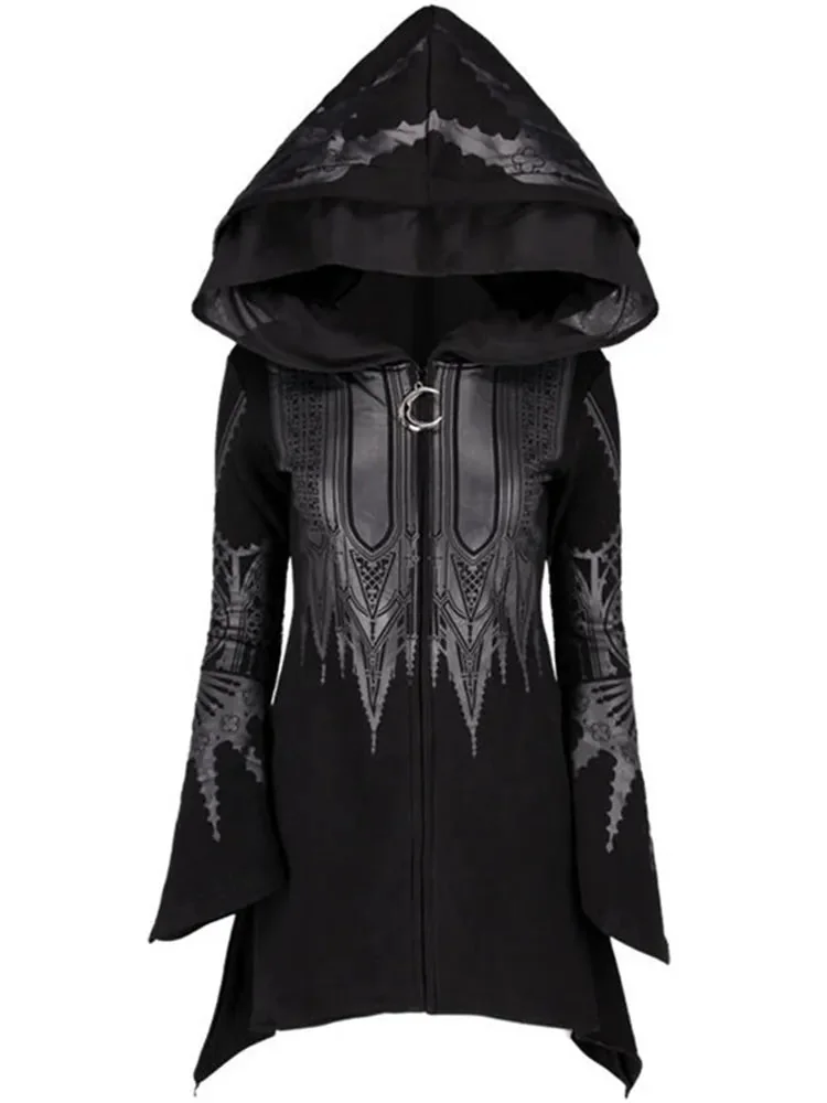Limited Edition Gothic Cotton-Polyester Blend Hoodie