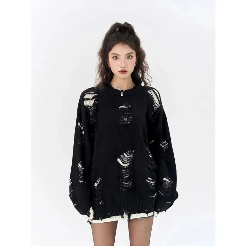 Elegant Womens Knitted Sweater in Premium Cotton Blend