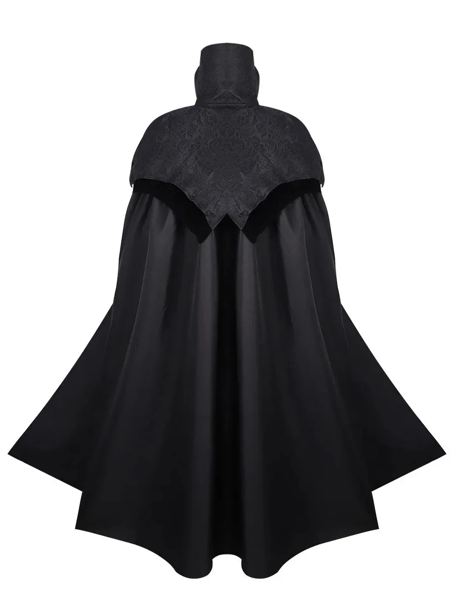 Black Gothic Style Mens Cloak Jacket