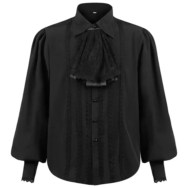 Black Vintage Cotton Polyester Shirt