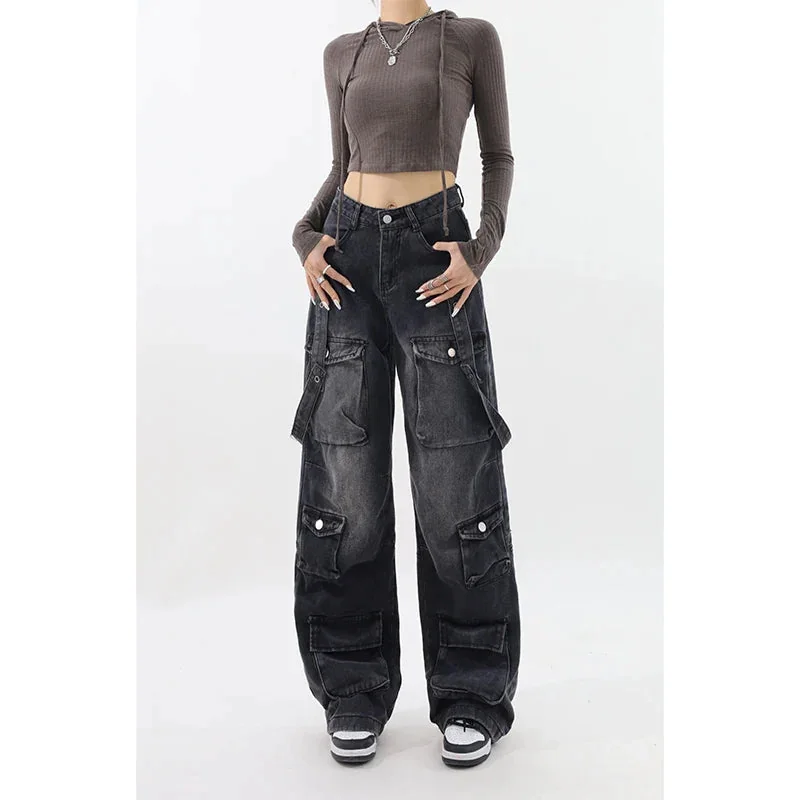 Chic Black Womens Vintage Pants - Premium Cotton & Polyester Blend