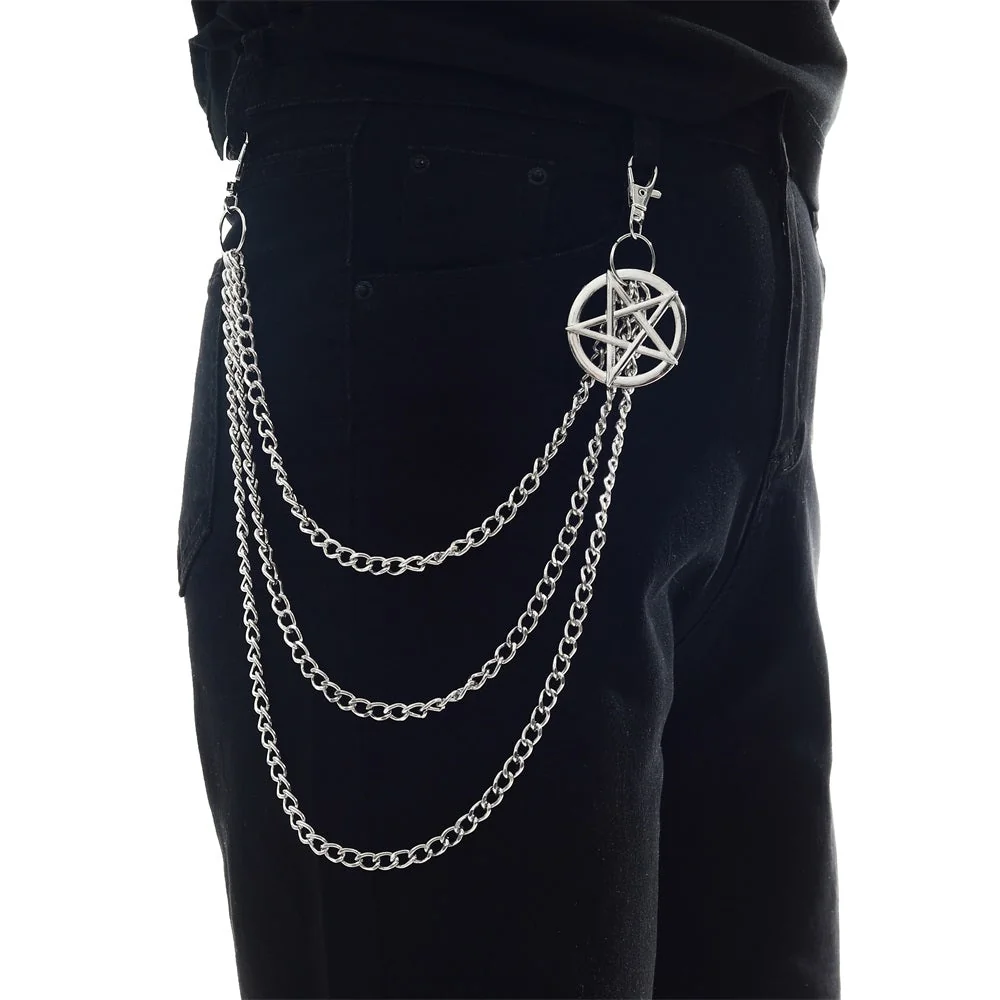 Silver Punk Metal Pants Chain