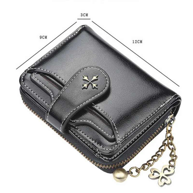 Elegant Black Gothic Style Womens Wallet