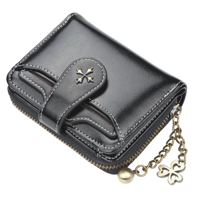 Elegant Black Gothic Style Womens Wallet