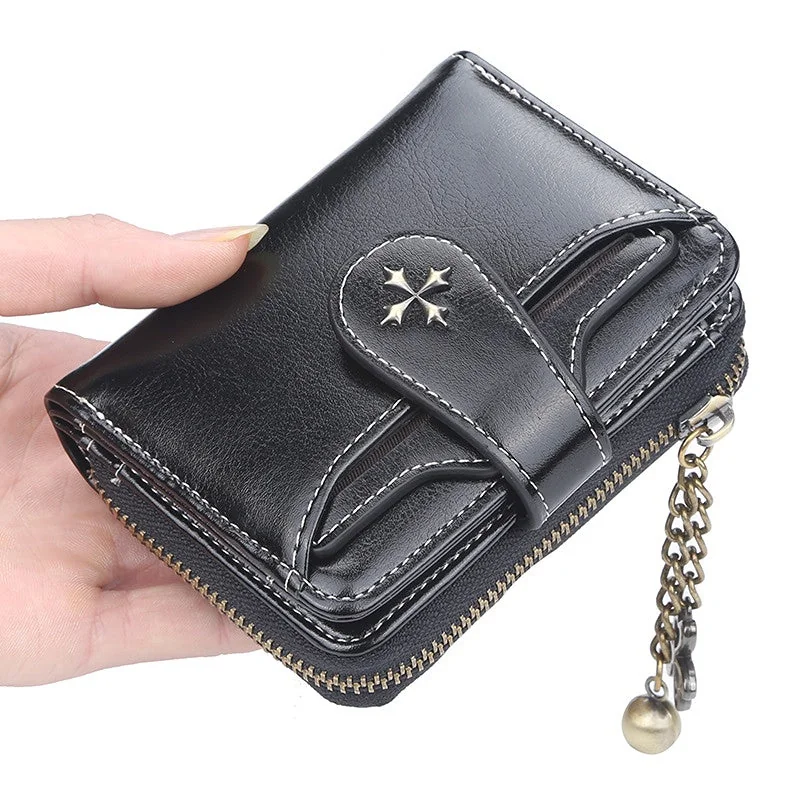 Elegant Black Gothic Style Womens Wallet