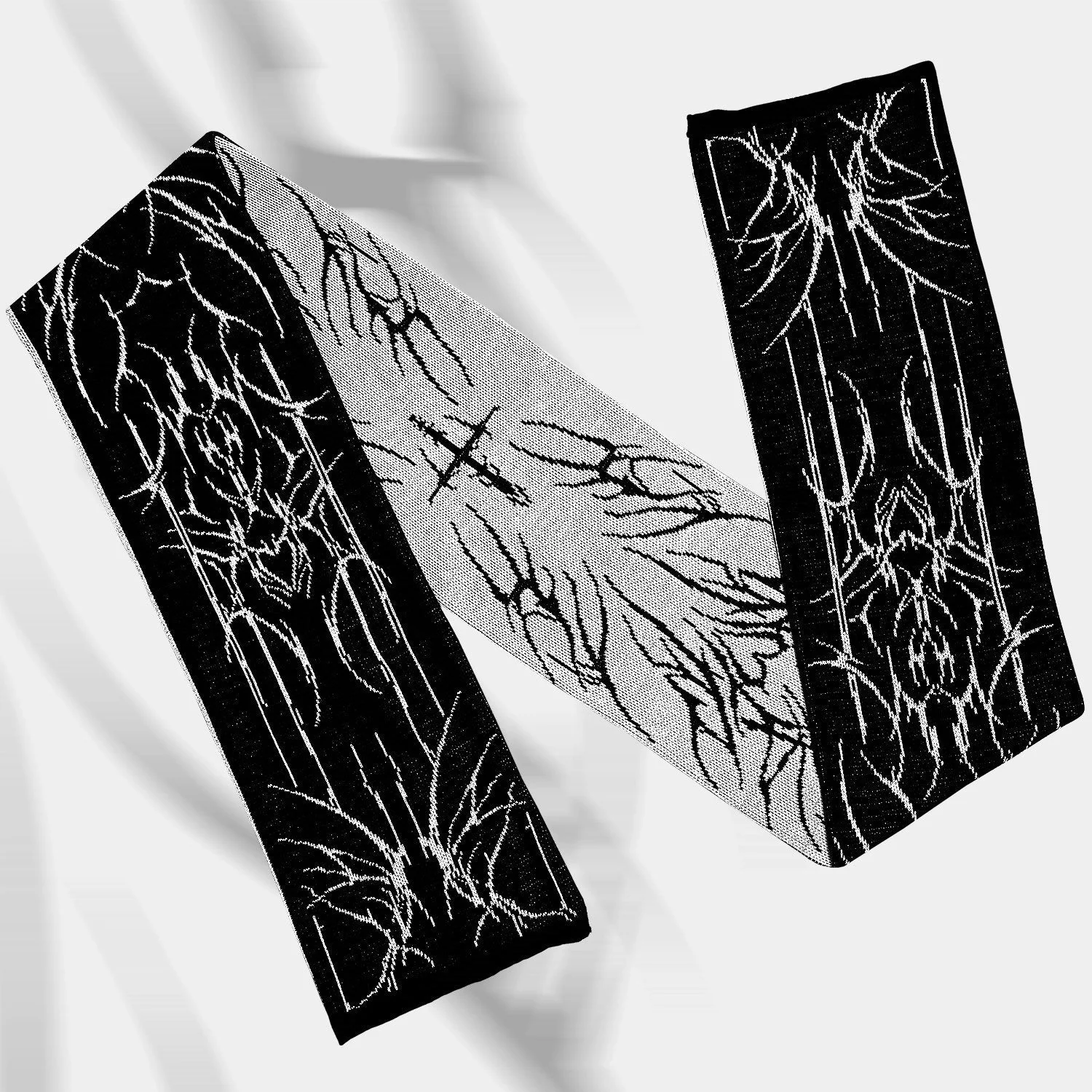 Black Premium Viscose Gothic Scarf 180cm*25cm