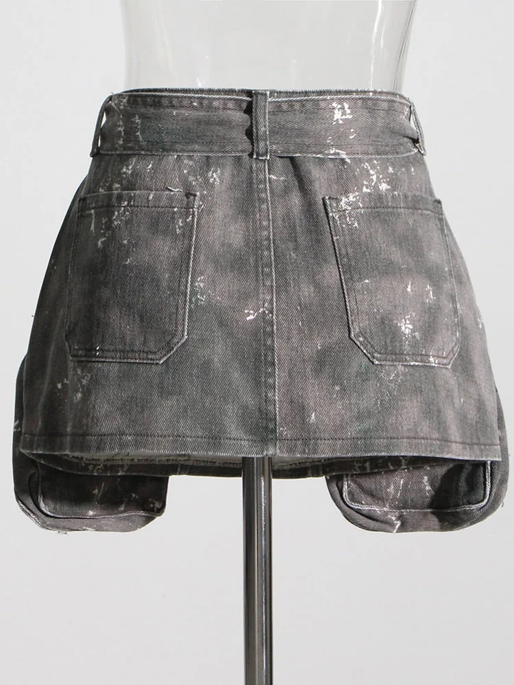 Camouflage Denim Skirt - Premium Cotton High Quality Womens Skirt