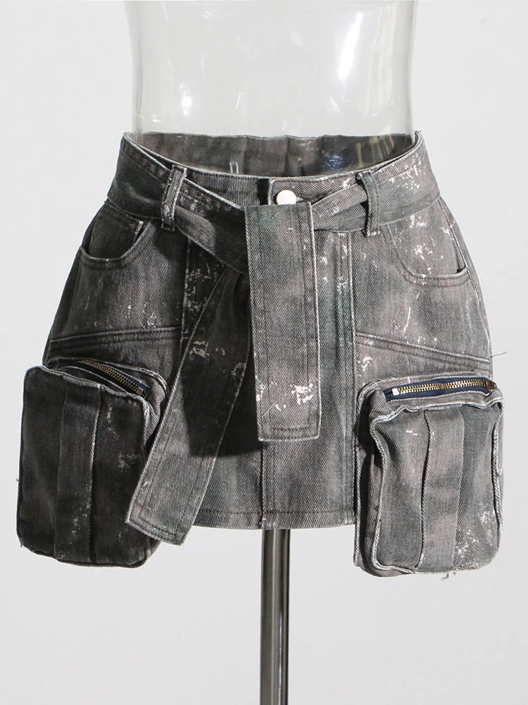 Camouflage Denim Skirt - Premium Cotton High Quality Womens Skirt