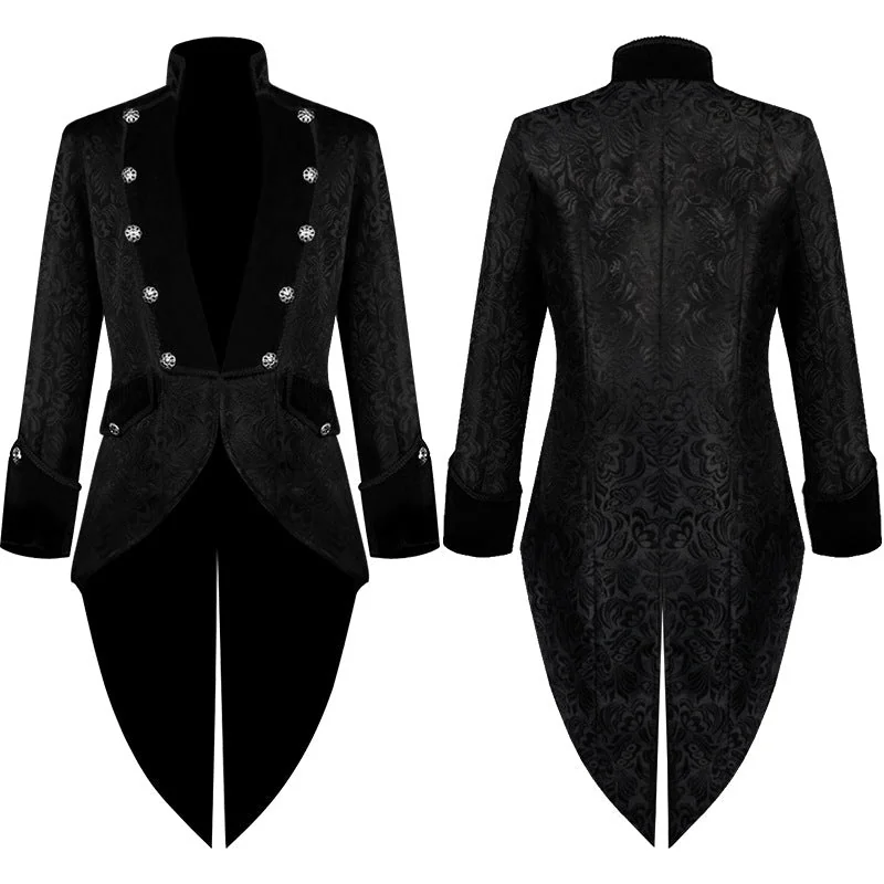 Black Gothic Tailcoat Mens Jacket