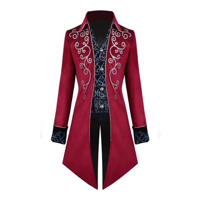 Mens Elegant Victorian Style Tailcoat Jacket