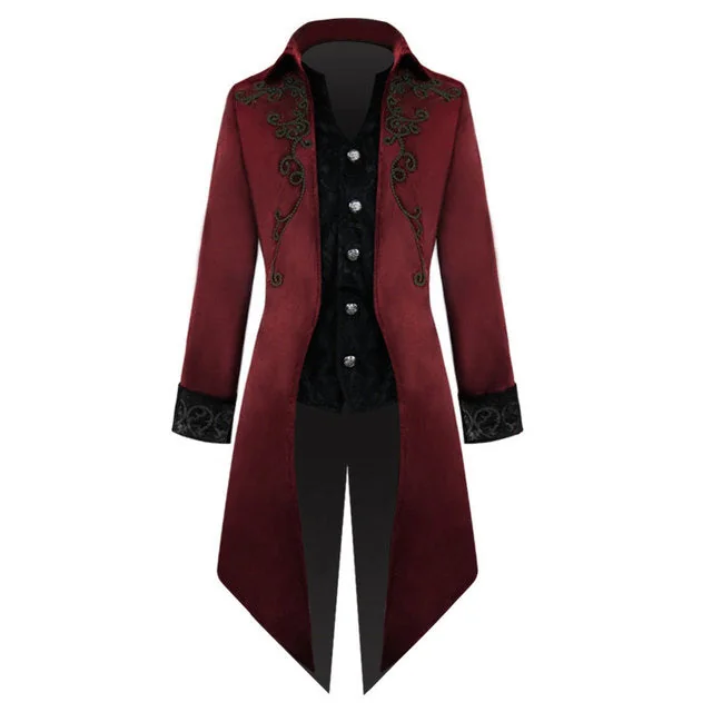 Mens Elegant Victorian Style Tailcoat Jacket