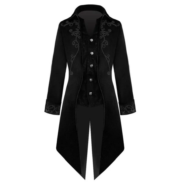 Mens Elegant Victorian Style Tailcoat Jacket