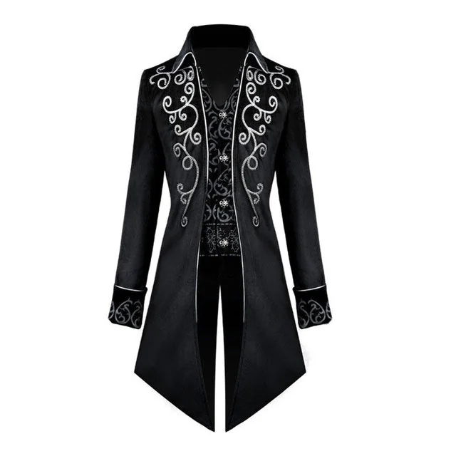 Mens Elegant Victorian Style Tailcoat Jacket