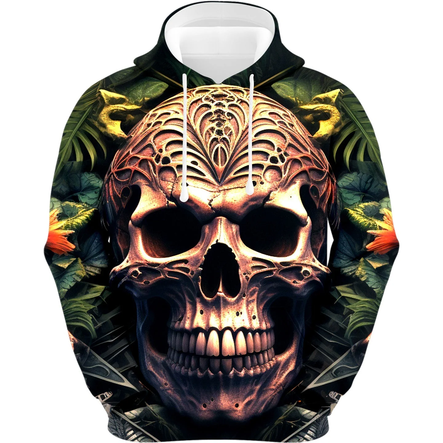 Premium Mystic Skull Pullover Hoodie in Cotton Polyester Blend
