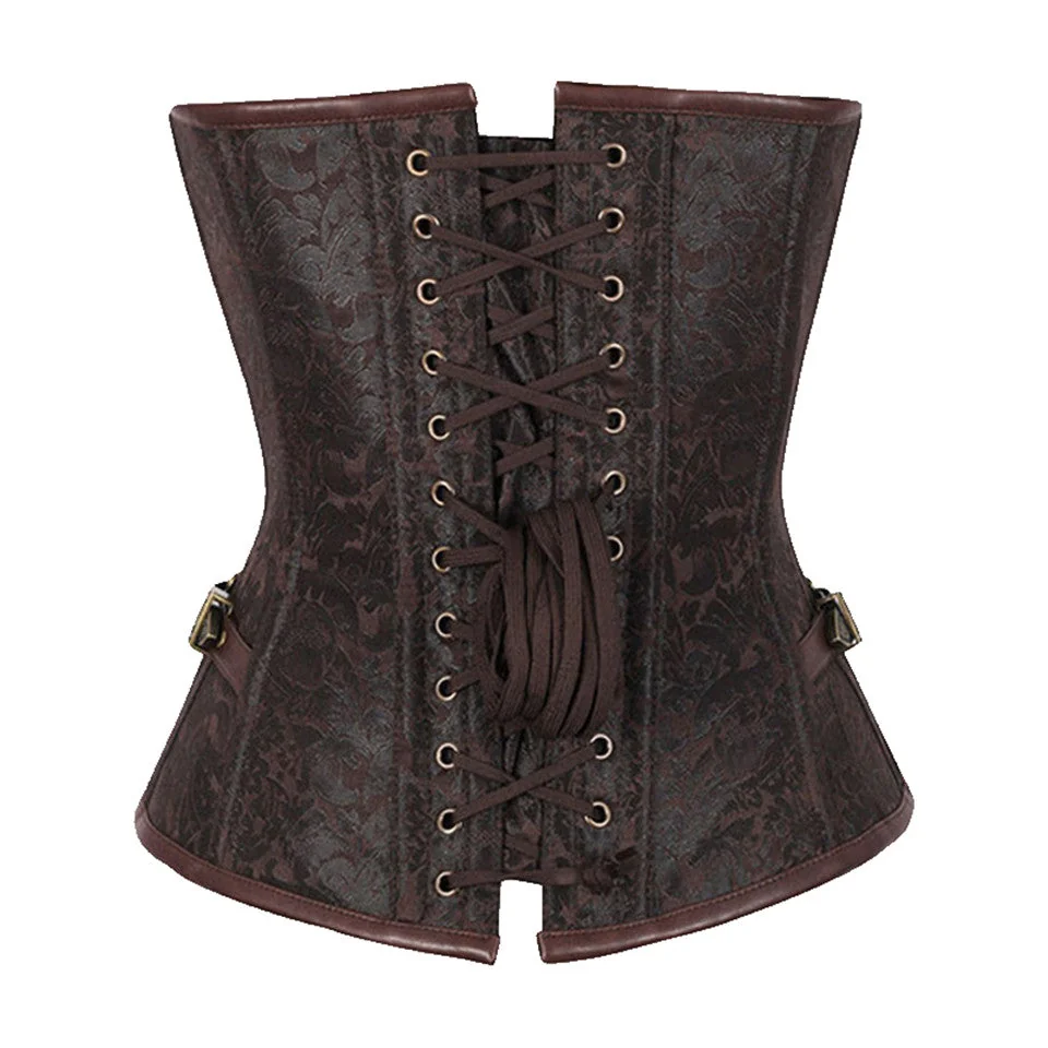 Gothic Steampunk Premium Corset Dress in Black
