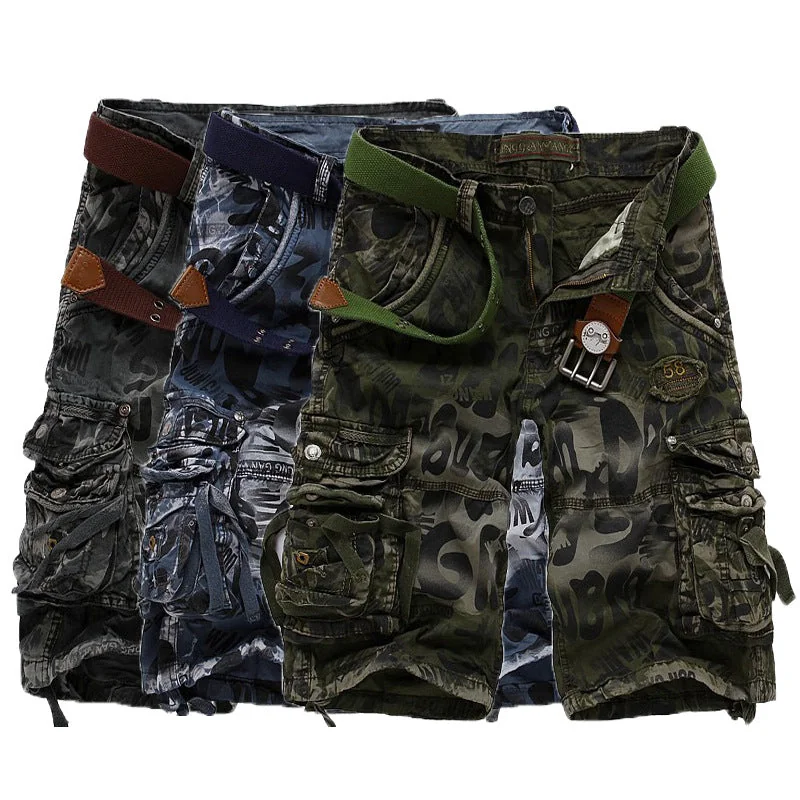 Mens Gothic Camo Premium Cotton & Polyester Blend Shorts