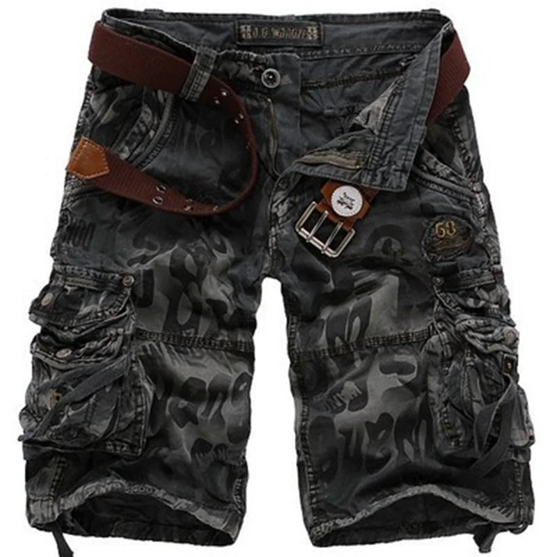 Mens Gothic Camo Premium Cotton & Polyester Blend Shorts