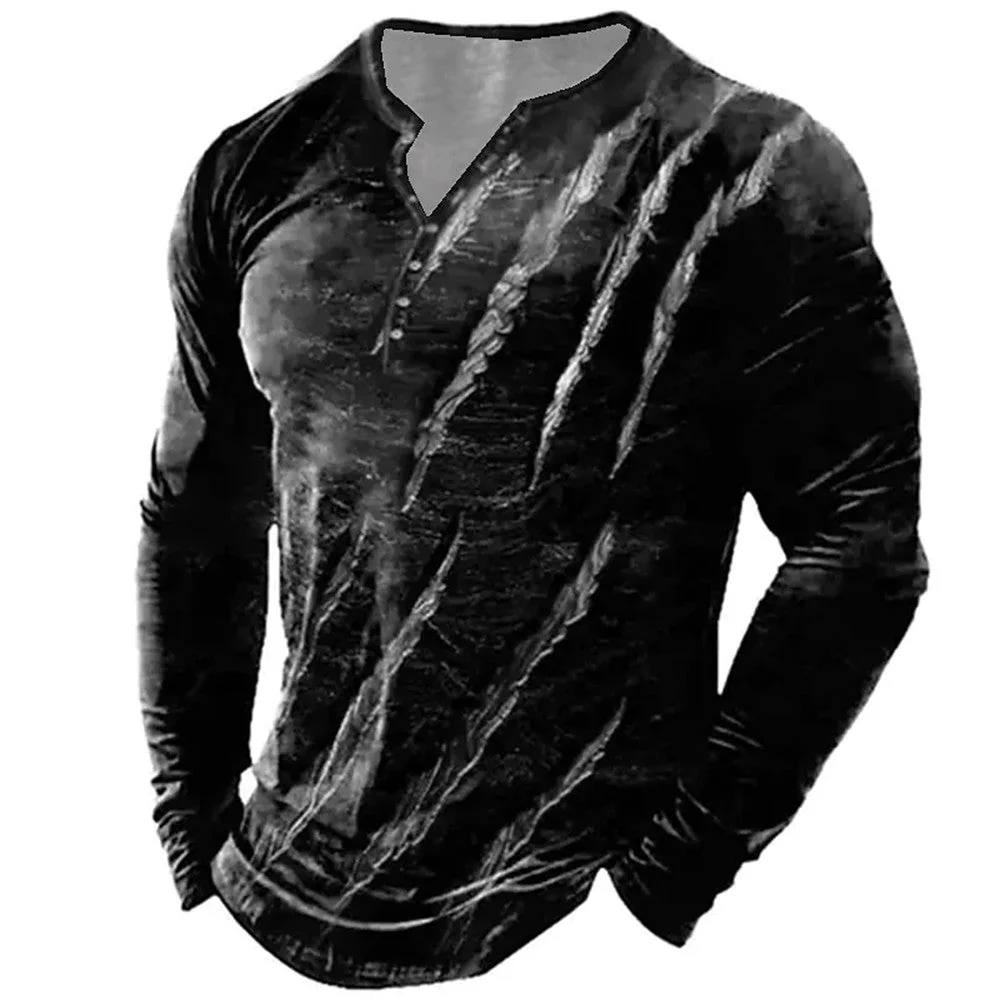 Mens Gothic Scarred Cotton Blend Shirt