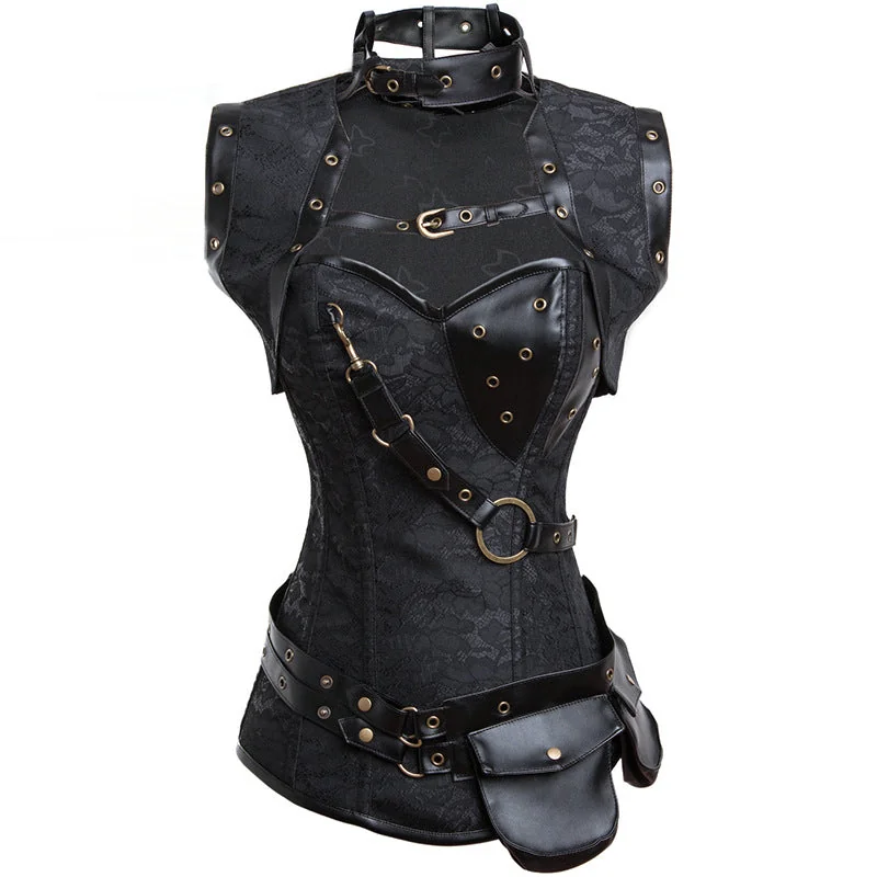 Gothic Steampunk Cotton Polyester Blend Corset - Limited Edition